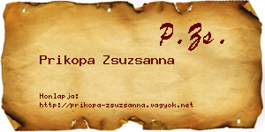 Prikopa Zsuzsanna névjegykártya